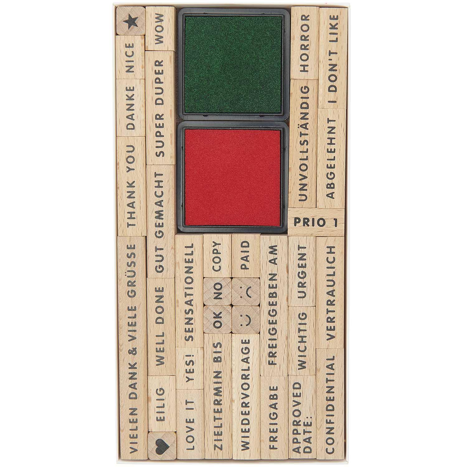 Stempelset Schriftenstempel Professional FSC 100% 34 Stück