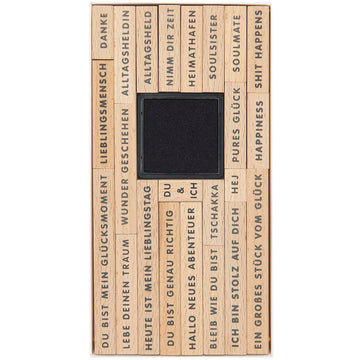 Stempelset Schriftenstempel Happiness FSC 100% 28 Stück