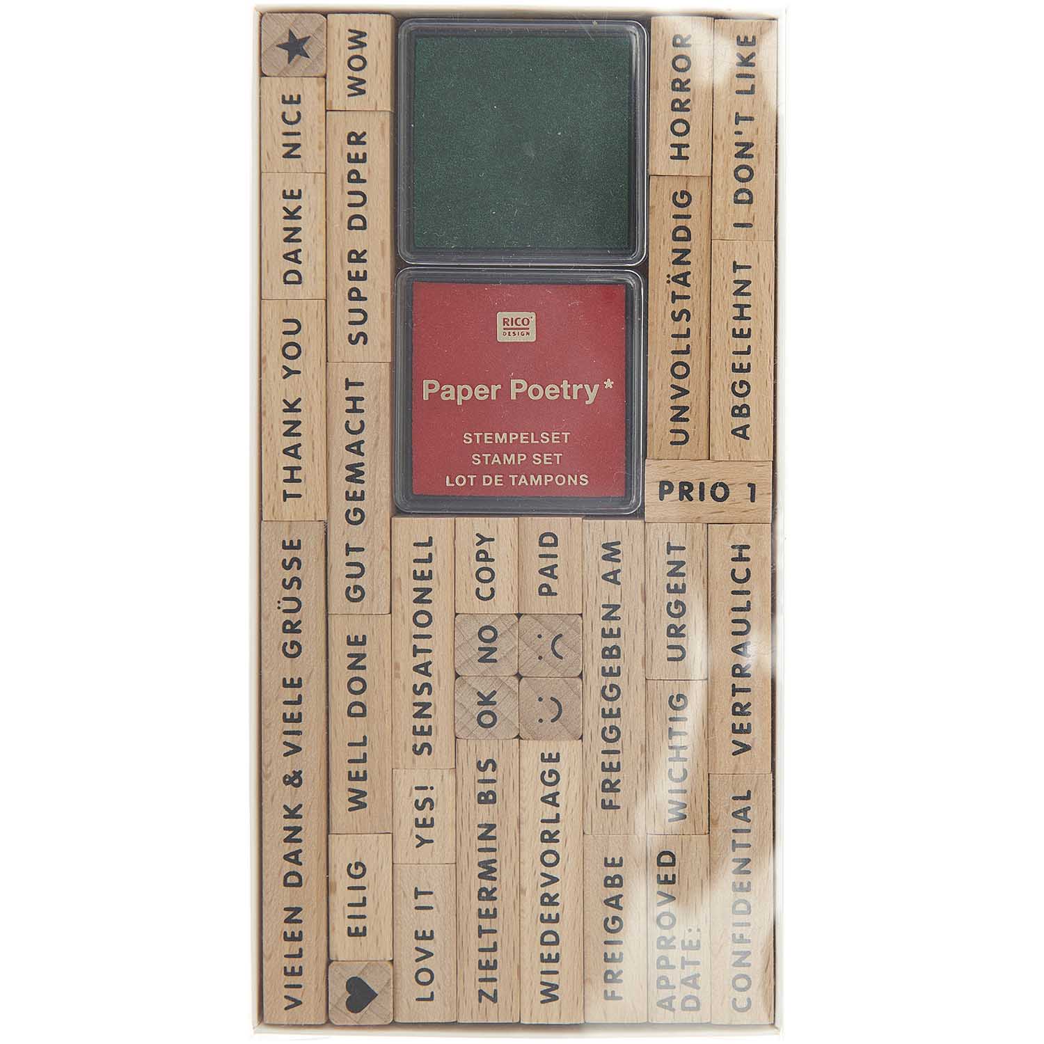 Stempelset Schriftenstempel Professional FSC 100% 34 Stück