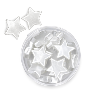 Wachsperle Stern weiss 14 mm 12 Stk./Dose