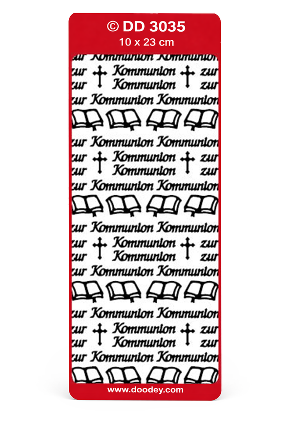 Shiny Outline Stickers Zur Kommunion 23x10cm 1 Bogen