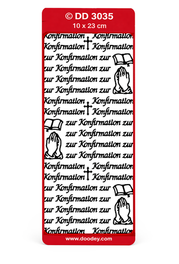 Konturenstickers Konfirmation 1 Bogen 23x10cm