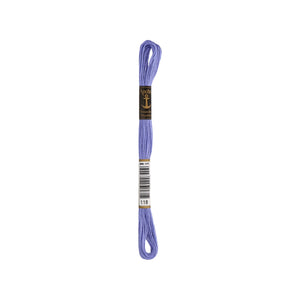 Anchor -Stranded Mouliné-Garn VIOLETTTÖNE Sticktwist 6-fädig 100% Baumwolle 8m