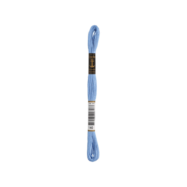 Anchor -Stranded Mouliné-Garn BLAUTÖNE Sticktwist 6-fädig 100% Baumwolle 8m