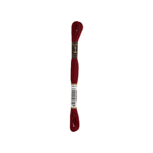 Anchor -Stranded Mouliné-Garn ROTTÖNE Sticktwist 6-fädig 100% Baumwolle 8m