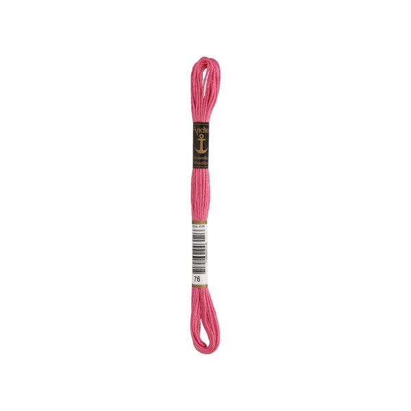 Anchor -Stranded Mouliné-Garn ROSATÖNE Sticktwist 6-fädig 100% Baumwolle 8m