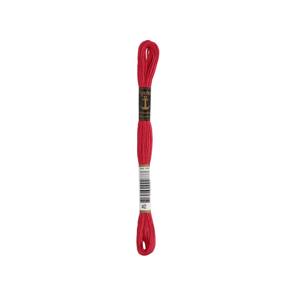 Anchor -Stranded Mouliné-Garn ROSATÖNE Sticktwist 6-fädig 100% Baumwolle 8m