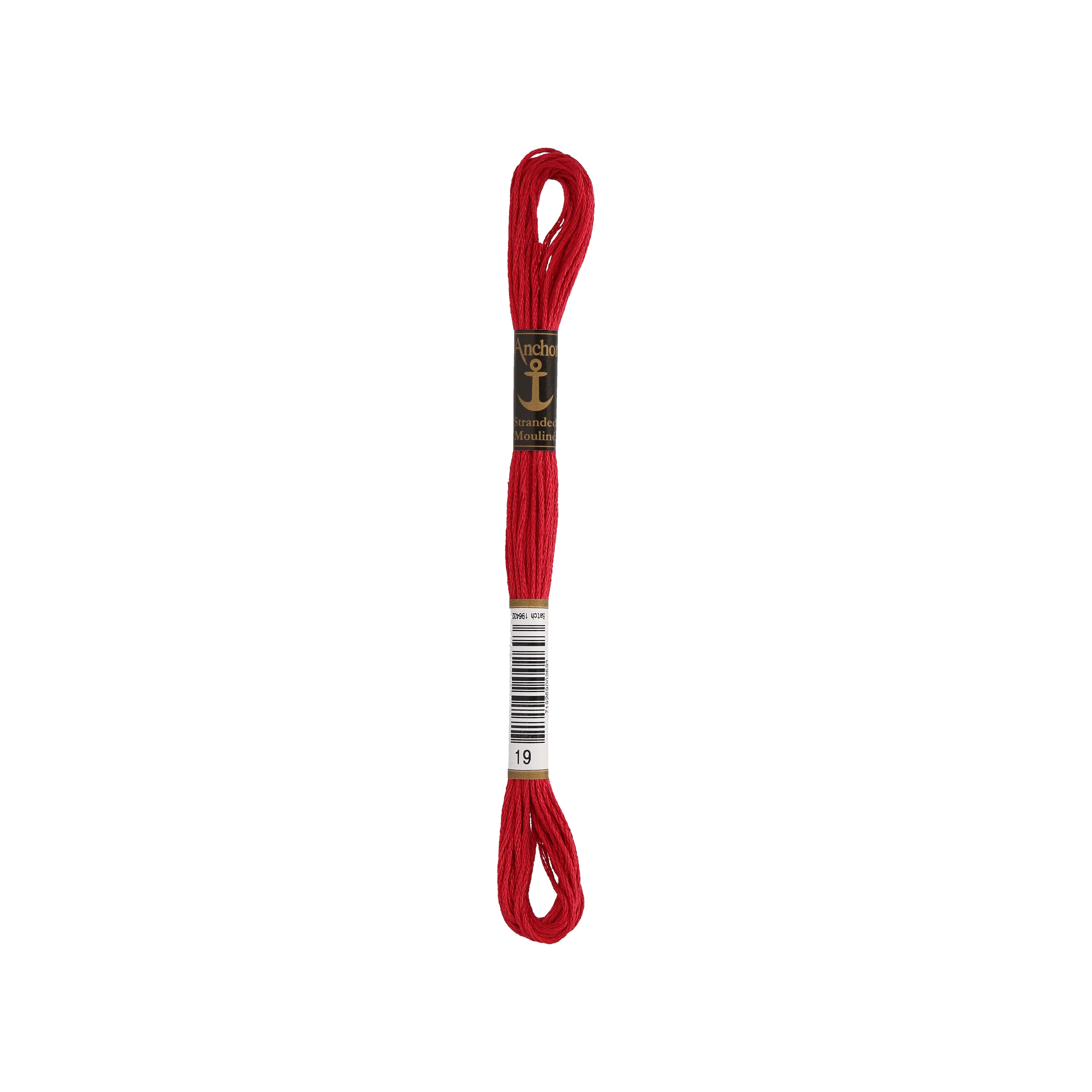 Anchor -Stranded Mouliné-Garn ROTTÖNE Sticktwist 6-fädig 100% Baumwolle 8m
