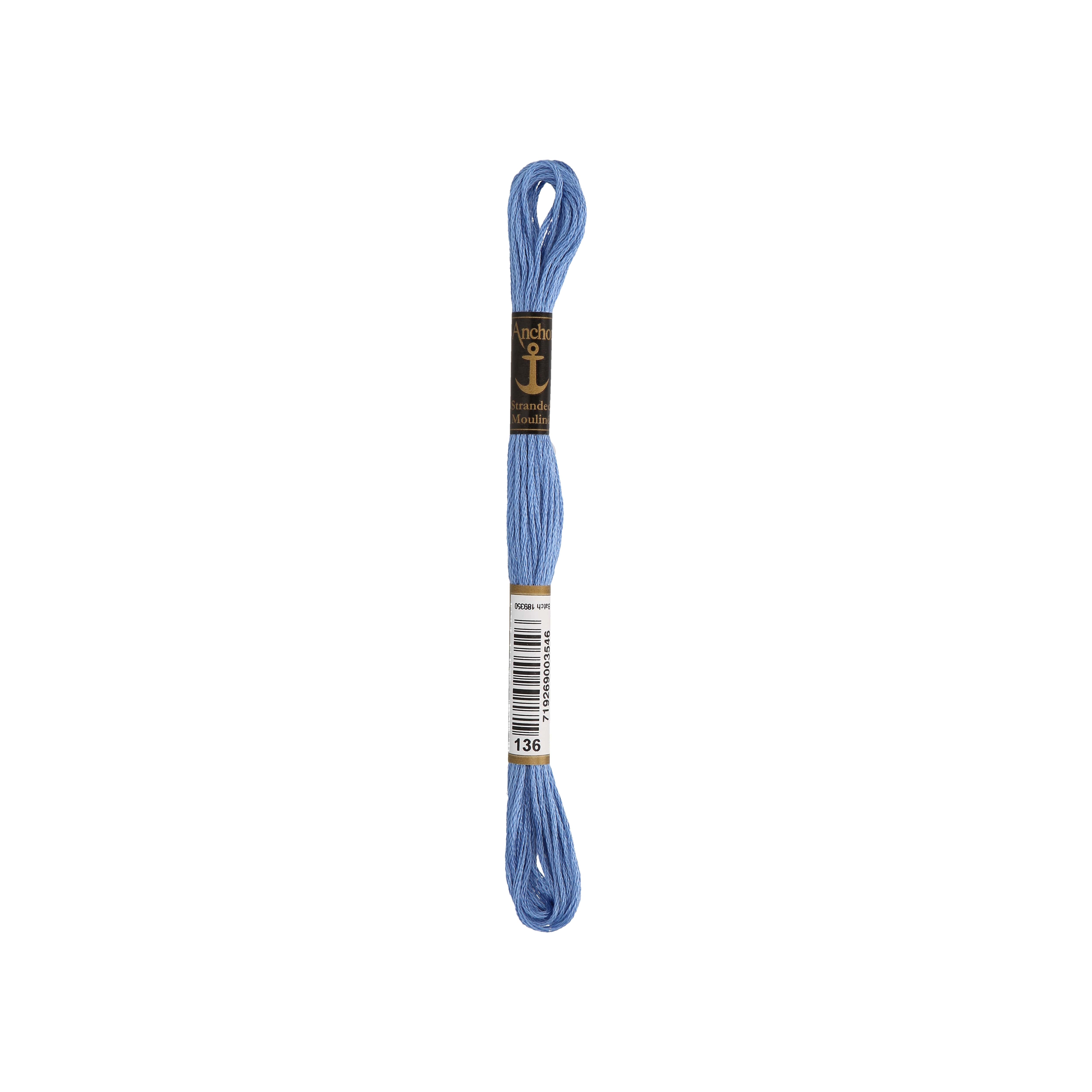 Anchor -Stranded Mouliné-Garn BLAUTÖNE Sticktwist 6-fädig 100% Baumwolle 8m