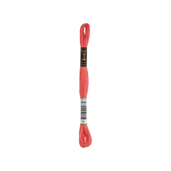 Anchor -Stranded Mouliné-Garn ORANGETÖNE Sticktwist 6-fädig 100% Baumwolle 8m