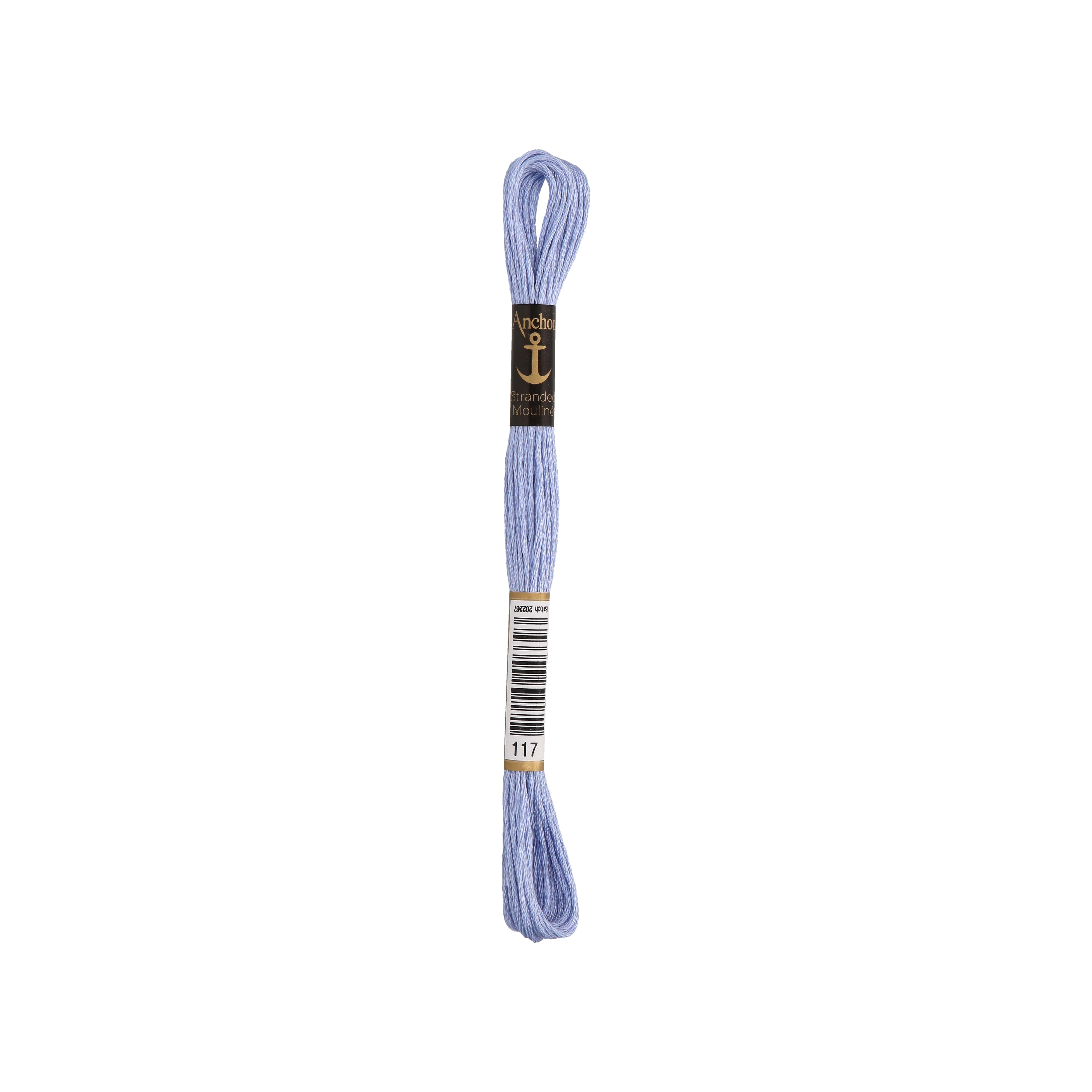 Anchor -Stranded Mouliné-Garn BLAUTÖNE Sticktwist 6-fädig 100% Baumwolle 8m