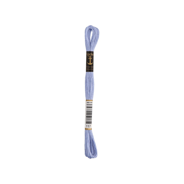 Anchor -Stranded Mouliné-Garn BLAUTÖNE Sticktwist 6-fädig 100% Baumwolle 8m