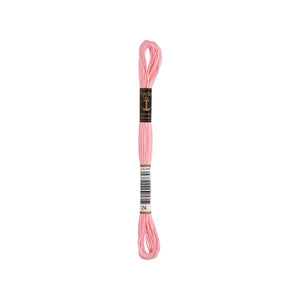 Anchor -Stranded Mouliné-Garn ROSATÖNE Sticktwist 6-fädig 100% Baumwolle 8m