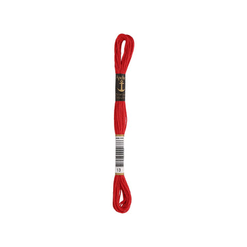 Anchor -Stranded Mouliné-Garn ROTTÖNE Sticktwist 6-fädig 100% Baumwolle 8m