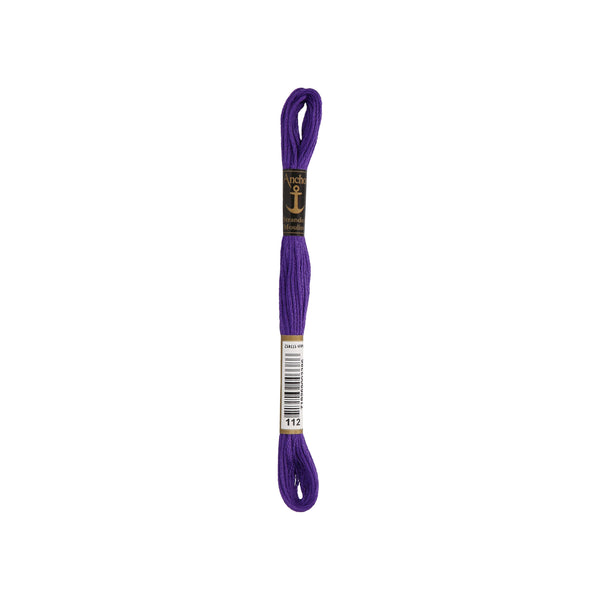 Anchor -Stranded Mouliné-Garn VIOLETTTÖNE Sticktwist 6-fädig 100% Baumwolle 8m