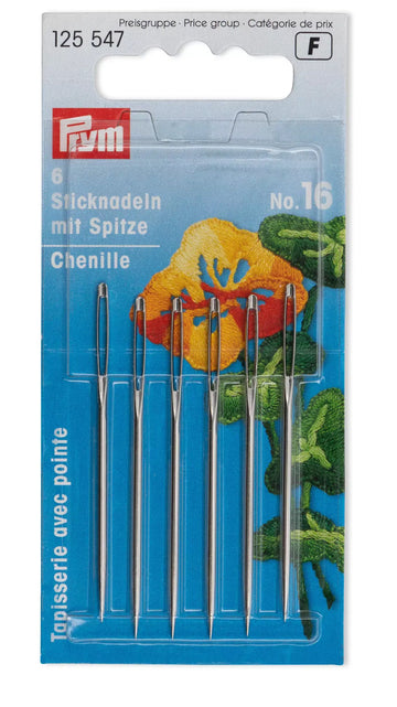 Sticknadeln mit Spitze Nr. 16 1,60x55mm 6 Stück