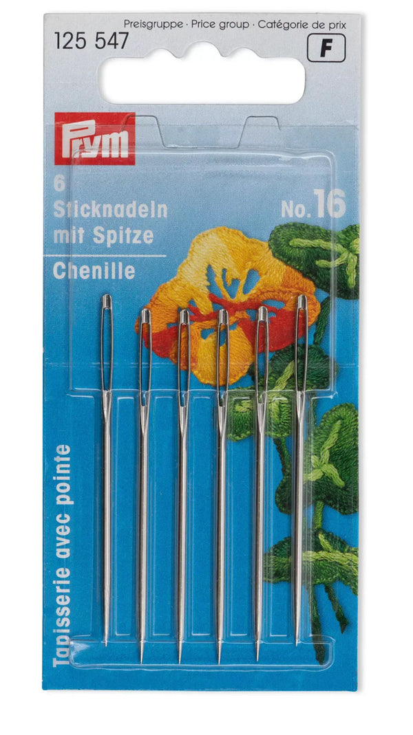 Sticknadeln mit Spitze Nr. 16 1,60x55mm 6 Stück