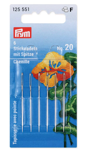 Sticknadeln mit Spitze Nr. 20 1,00x43mm 6 Stück