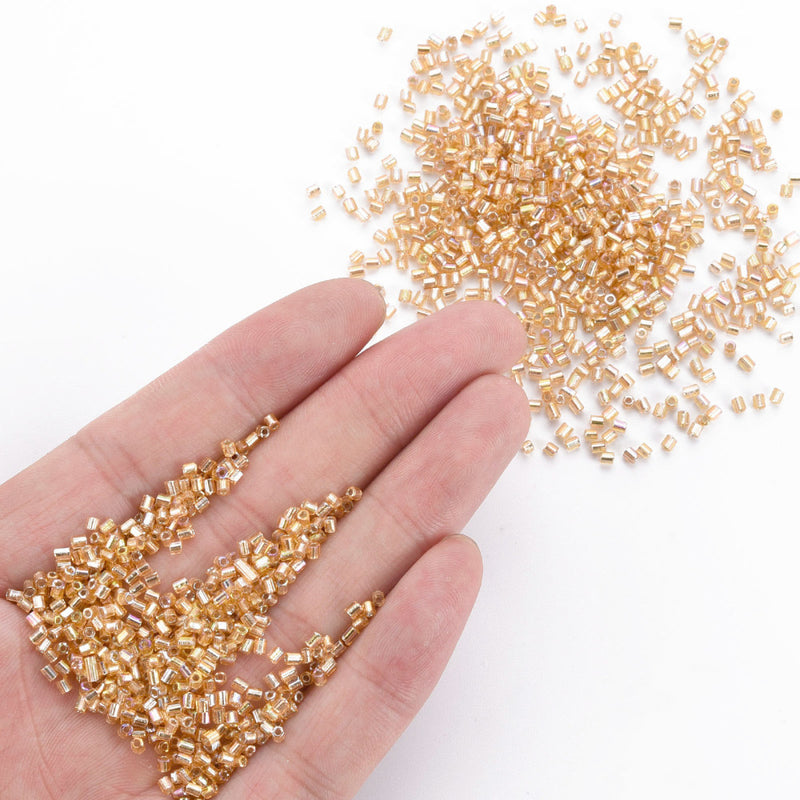 Stiftperlen 2,5–3 x 2 mm, Kleine Glasperlen, 17 g/Dose