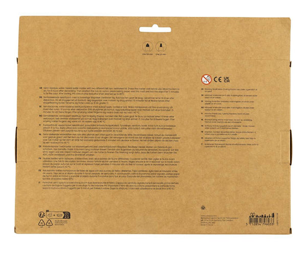 Textil-Marker Stoffmalstifte Strichstärke 2,3+3,6 mm Standard-Farben 20 Stück