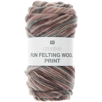 Rico Design Creative Fun Felting Wool PRINT Strickfilzwolle 50g 50m