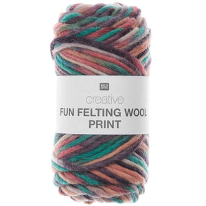 Rico Design Creative Fun Felting Wool PRINT Strickfilzwolle 50g 50m