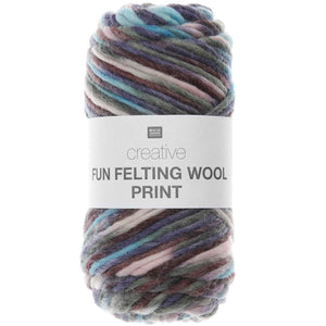 Rico Design Creative Fun Felting Wool PRINT Strickfilzwolle 50g 50m