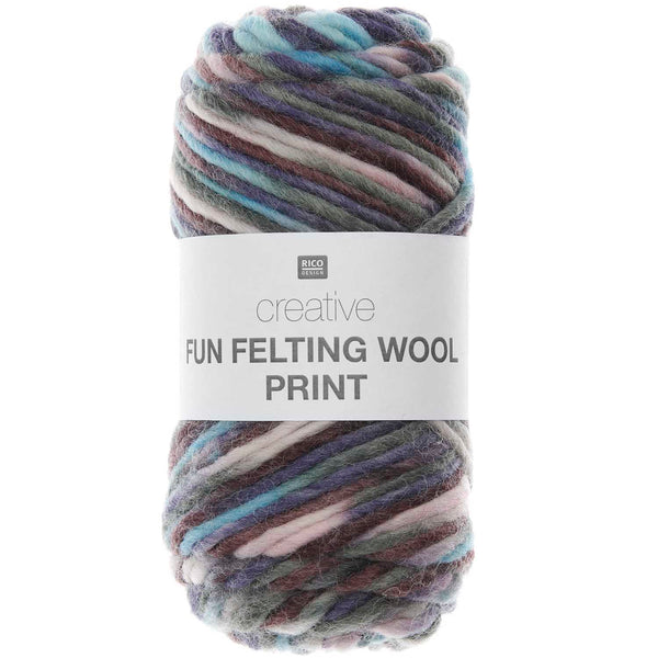 Rico Design Creative Fun Felting Wool PRINT Strickfilzwolle 50g 50m