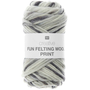 Rico Design Creative Fun Felting Wool PRINT Strickfilzwolle 50g 50m