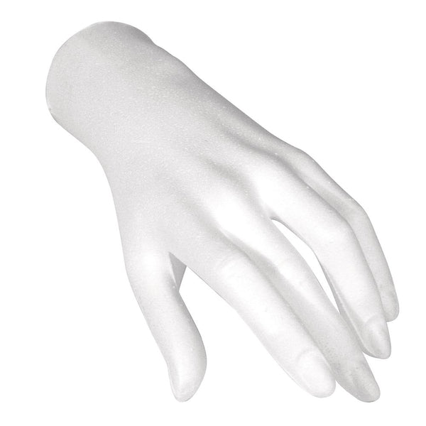 Styroporhand weiß weiblich 21cm
