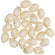Styropor-Eier im Netz creme/gold 4cm 24 Stk.