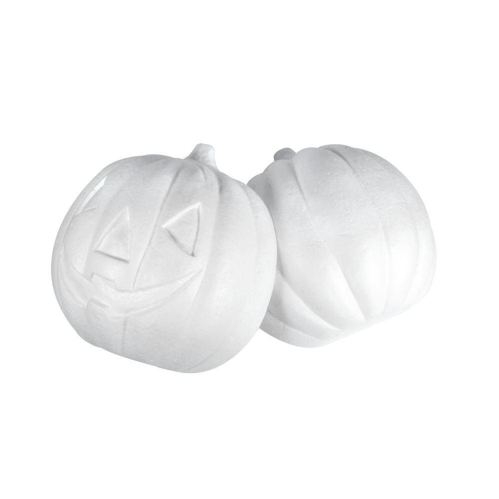 Styropor-Kürbis, 16 cm Hohlraum