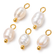 Süßwasserperlen-Anhänger Naturperle Potato Charm goldfarben 13mm 1 Stück