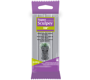 Super Sculpey Firm - Extra feine Modelliermasse grau, Grey 1lb