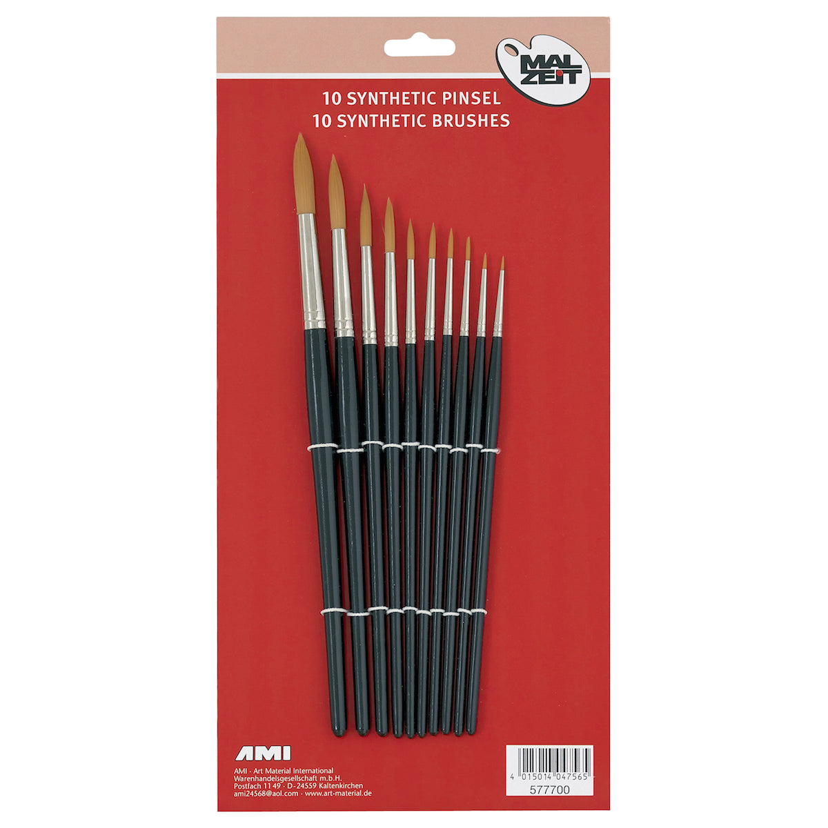 Synthetik Rundpinsel-Set 10 Stück