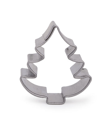 Mini Weihnachtsbaum Ausstecher aus Weißblech 23x20mm