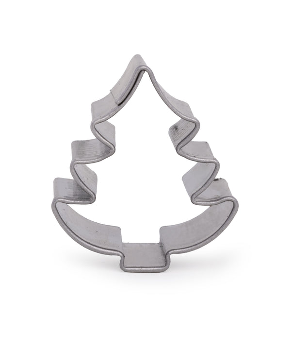 Mini Weihnachtsbaum Ausstecher aus Weißblech 23x20mm