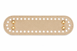 Taschenboden Kunstleder oval mit Standfüßen für Häkeltaschen verschiedene Farben 18x5,5cm 1 Stück