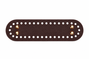 Taschenboden Kunstleder oval mit Standfüßen für Häkeltaschen verschiedene Farben 18x5,5cm 1 Stück