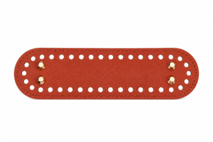 Taschenboden Kunstleder oval mit Standfüßen für Häkeltaschen verschiedene Farben 18x5,5cm 1 Stück