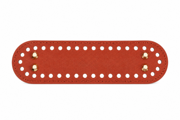Taschenboden Kunstleder oval mit Standfüßen für Häkeltaschen verschiedene Farben 18x5,5cm 1 Stück