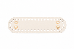 Taschenboden Kunstleder oval mit 38 Löchern für Häkeltaschen verschiedene Farben 18,1x5,2cm 1 Stück