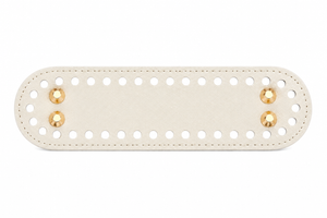 Taschenboden Kunstleder oval mit Standfüßen für Häkeltaschen verschiedene Farben 18x5,5cm 1 Stück