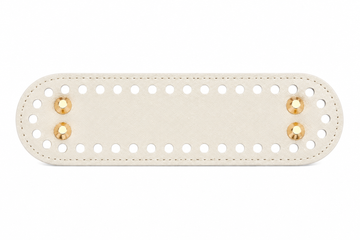 Taschenboden Kunstleder oval mit Standfüßen für Häkeltaschen verschiedene Farben 18x5,5cm 1 Stück