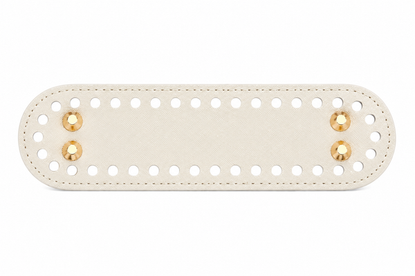 Taschenboden Kunstleder oval mit Standfüßen für Häkeltaschen verschiedene Farben 18x5,5cm 1 Stück