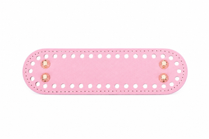 Taschenboden Kunstleder oval mit 38 Löchern für Häkeltaschen verschiedene Farben 18,1x5,2cm 1 Stück