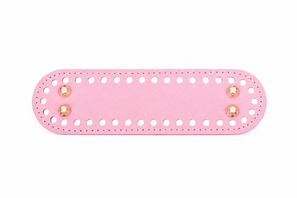 Taschenboden Kunstleder oval mit 38 Löchern für Häkeltaschen verschiedene Farben 18,1x5,2cm 1 Stück