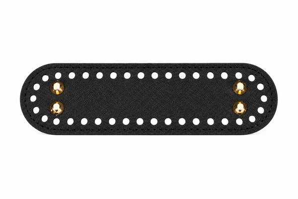 Taschenboden Kunstleder oval mit 38 Löchern für Häkeltaschen verschiedene Farben 18,1x5,2cm 1 Stück