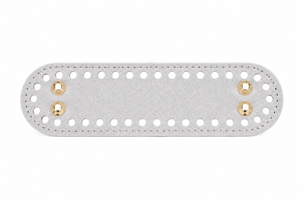 Taschenboden Kunstleder oval mit 38 Löchern für Häkeltaschen verschiedene Farben 18,1x5,2cm 1 Stück