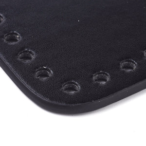Taschenboden PU Kunstleder rechteckig schwarz für Häkeltaschen 18,2x8,2cm 1 Stück